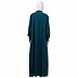 Front open abaya with side embroidery work- Teal